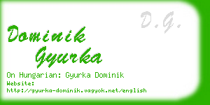 dominik gyurka business card